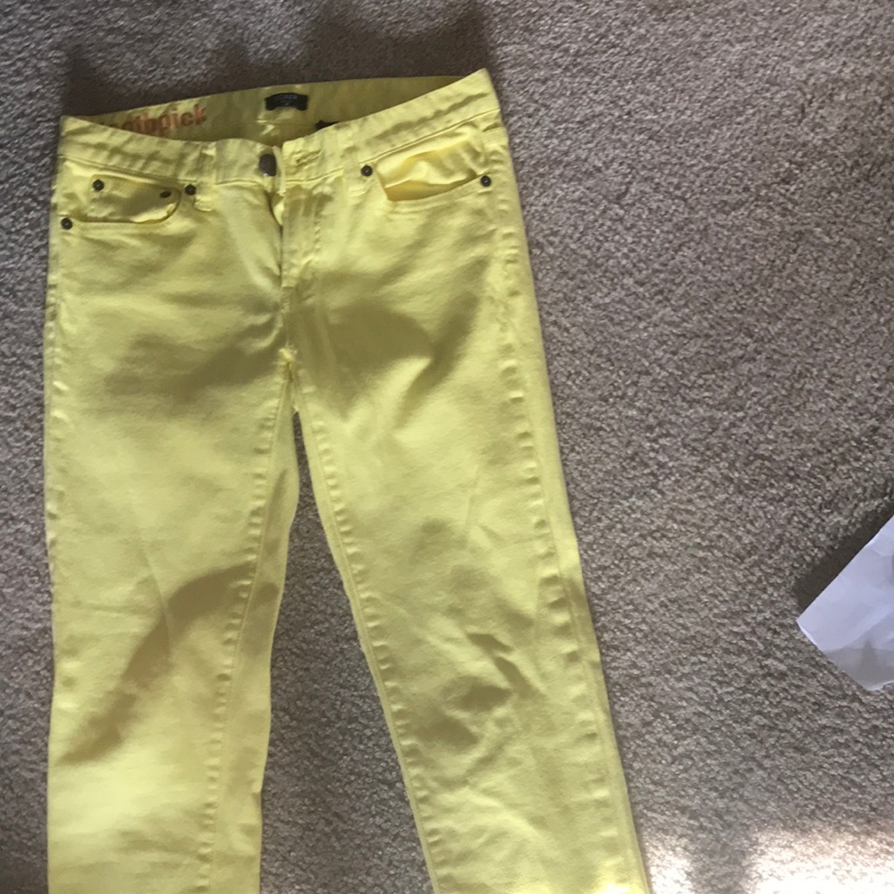 Jcrew yellow jeans
